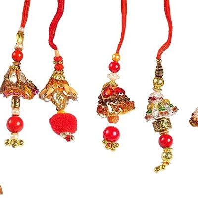 PIRAISH Lumba rakhi Bracelet for Brothers Bhaiya Bhabhi on Rakhsabandhan with Roli chawal